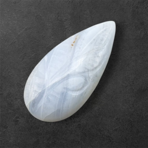 Agate blue lace cabochon carved 31x14 mm no 12 Agate blue lace cabochon carved 31x14 mm no 12