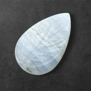 Agate blue lace cabochon carving 31x19 mm no. 22