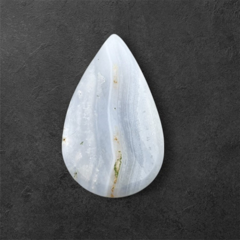 Blue lace agate cabochon carved 34x20 mm no 14 Blue lace agate cabochon carved 34x20 mm no 14