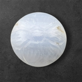 Blue lace agate carved cabochon fi 20 mm no 46
