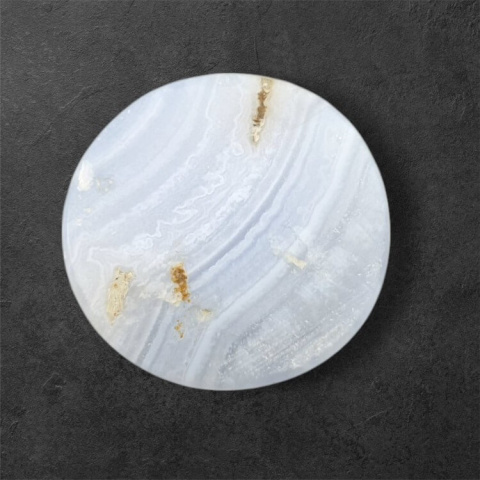 Blue lace agate carved cabochon fi 20 mm no 46 Blue lace agate carved cabochon fi 20 mm no 46