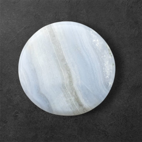 Blue lace agate carved cabochon fi 24 mm no 48 Blue lace agate carved cabochon fi 24 mm no 48