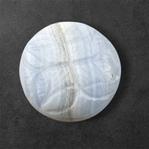 Blue lace agate carved cabochon fi 25 mm no 36 Blue lace agate carved cabochon fi 25 mm no 36