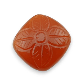 Carnelian cabochon carving 20x19 mm no. 13