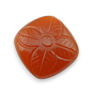 Carnelian carved cabochon 20x19 mm no 13