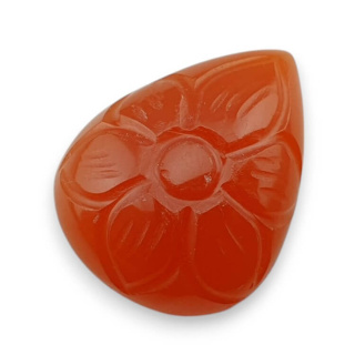 Carnelian carved cabochon 22x17 mm no 69