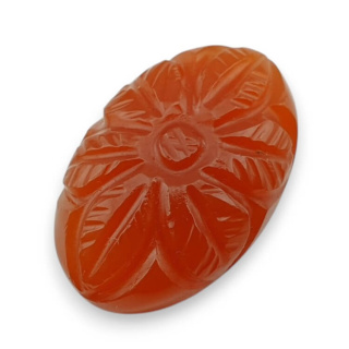 Carnelian carved cabochon 24x15 mm no 63