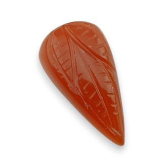Carnelian carved cabochon 26x13 mm no 15