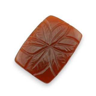 Carnelian carved cabochon 26x19 mm no 37