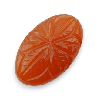 Carnelian carved cabochon 28x17 mm no 4