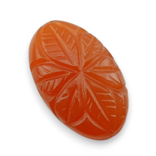 Carnelian carved cabochon 28x17 mm no 4