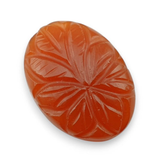 Carnelian cabochon carving 28x21 mm no. 43