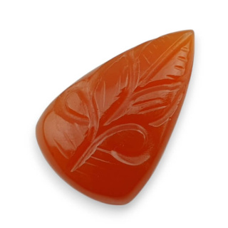 Carnelian cabochon carving 29x18 mm no. 22