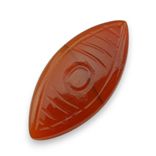 Carnelian cabochon carving 30x14 mm no 55