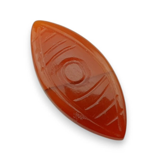 Carnelian cabochon carving 30x14 mm no 55