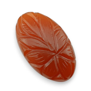 Carnelian cabochon carving 30x17 mm no. 3
