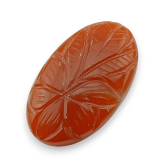 Carnelian cabochon carving 31x19 mm no 10