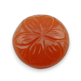 Carnelian cabochon carving fi 19 mm no. 1