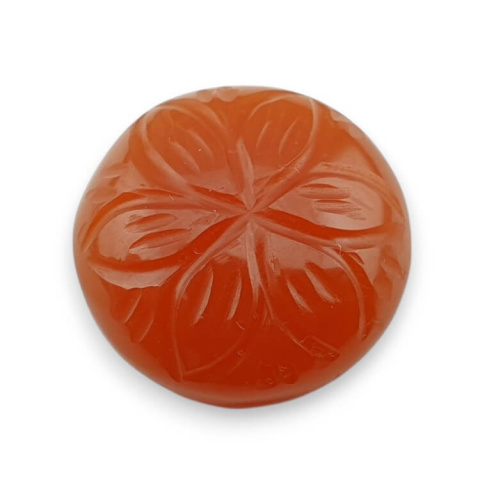 Carnelian carved cabochon fi 19 mm no 1 Carnelian carved cabochon fi 19 mm no 1