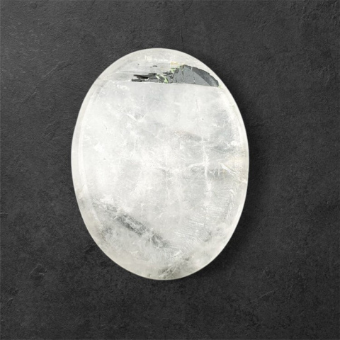 Quartz with tourmaline cabochon carving 25x19 mm no 34 Quartz with tourmaline cabochon carving 25x19 mm no 34