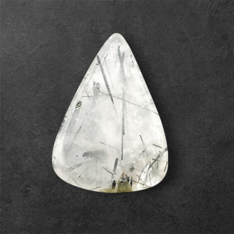 Quartz with tourmaline cabochon carving 30x20 mm no. 40 Quartz with tourmaline cabochon carving 30x20 mm no. 40