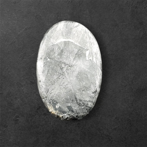Quartz with tourmaline carved cabochon 31x20 mm no 28 Quartz with tourmaline carved cabochon 31x20 mm no 28