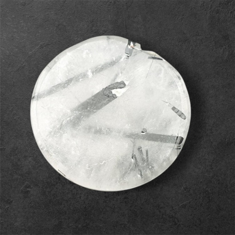Quartz with tourmaline carved cabochon fi 26 mm no 12 Quartz with tourmaline carved cabochon fi 26 mm no 12