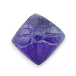 Ametyst kaboszon carving 19x18 mm nr 48