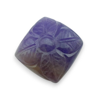 Ametyst kaboszon carving 19x19 mm nr 6