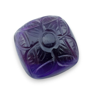 Ametyst kaboszon carving 21x21 mm nr 35
