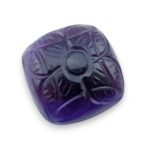 Amethyst carved cabochon 21x21 mm no 35 Amethyst carved cabochon 21x21 mm no 35