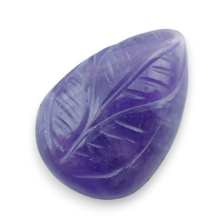 Ametyst kaboszon carving 23x16 mm nr 49