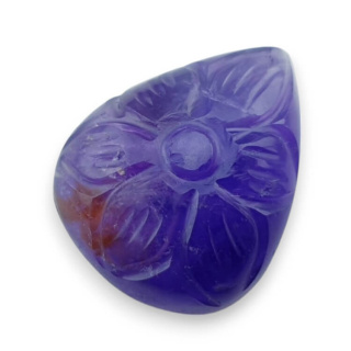 Ametyst kaboszon carving 23x18 mm nr 45