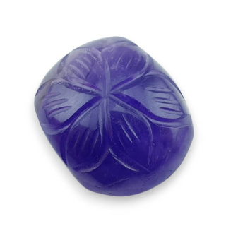 Ametyst kaboszon carving 23x19 mm nr 50