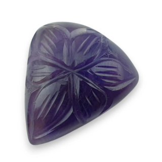 Ametyst kaboszon carving 23x20 mm nr 28