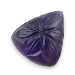 Ametyst kaboszon carving 23x20 mm nr 28