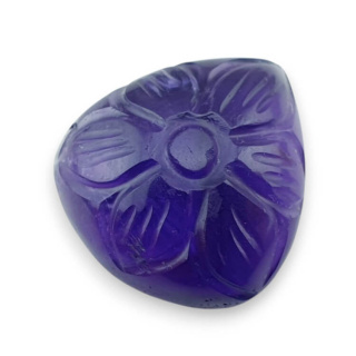 Ametyst kaboszon carving 23x21 mm nr 39