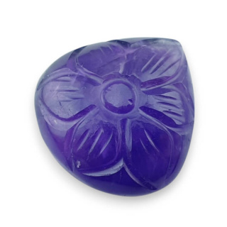 Ametyst kaboszon carving 24x23 mm nr 34