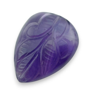 Ametyst kaboszon carving 26x20 mm nr 30