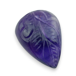 Ametyst kaboszon carving 28x20 mm nr 3