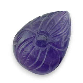 Ametyst kaboszon carving 28x21 mm nr 12