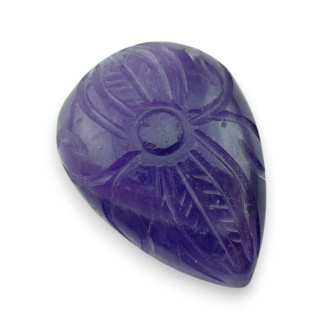 Ametyst kaboszon carving 28x21 mm nr 12
