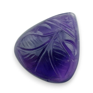 Ametyst kaboszon carving 28x24 mm nr 26
