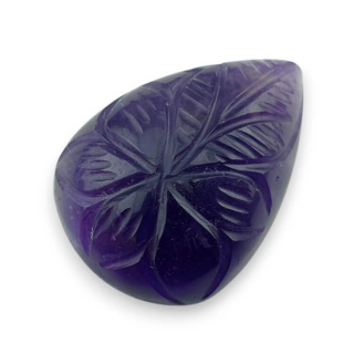 Ametyst kaboszon carving 29x21 mm nr 24