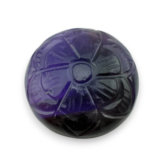 Ametyst kaboszon carving 30x28 mm nr 2