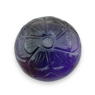 Ametyst kaboszon carving 30x28 mm nr 2