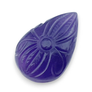 Ametyst kaboszon carving 31x20 mm nr 36
