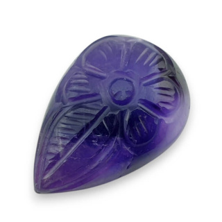 Ametyst kaboszon carving 31x21 mm nr 19