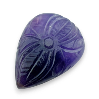Ametyst kaboszon carving 31x23 mm nr 38