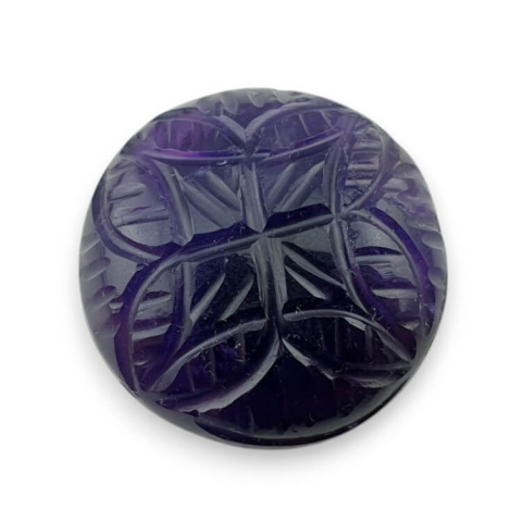 Amethyst carved cabochon fi 22 mm no 5 Amethyst carved cabochon fi 22 mm no 5